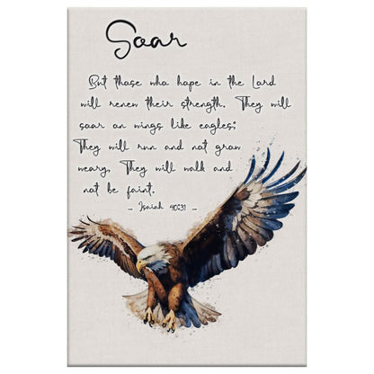 But Those Who Hope in the Lord Will Renew Their Strength, Isaiah 40:31, Wall Art Canvas