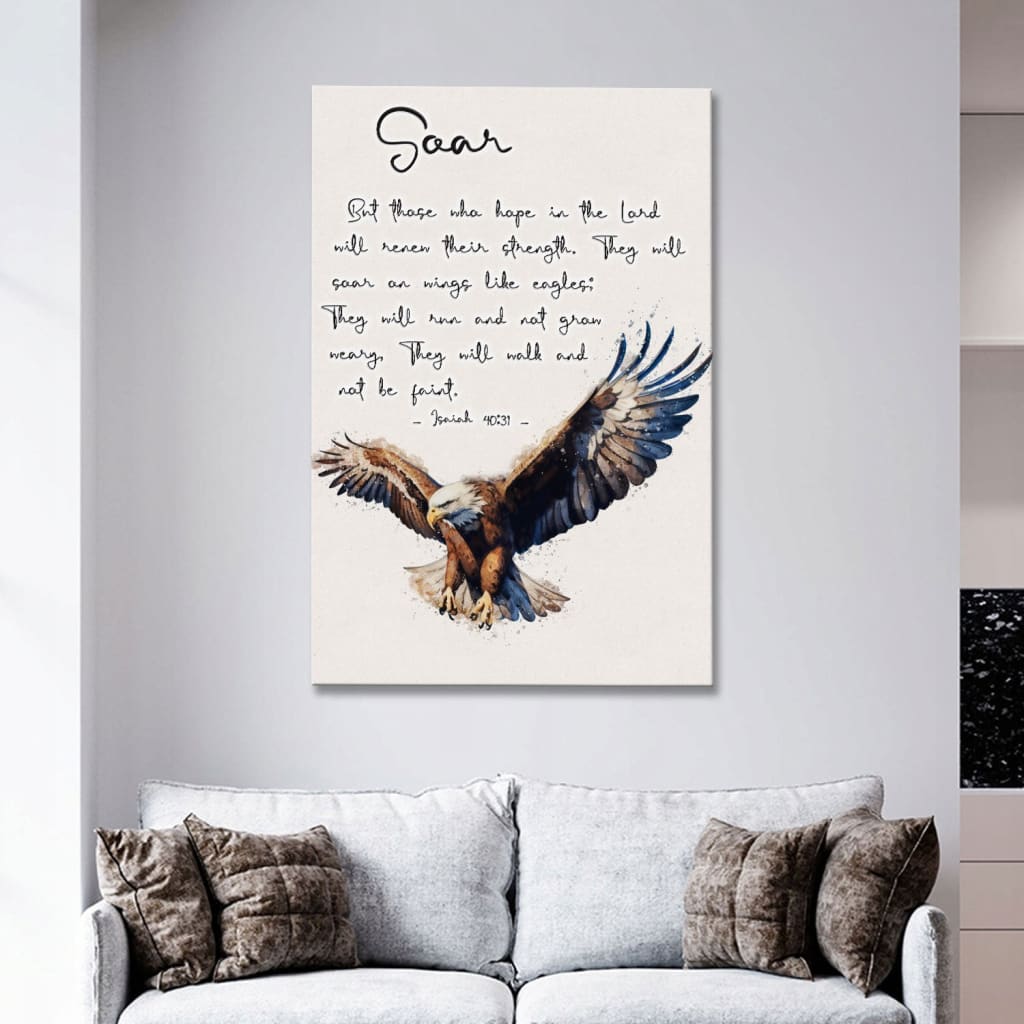 But Those Who Hope in the Lord Will Renew Their Strength, Isaiah 40:31, Wall Art Canvas