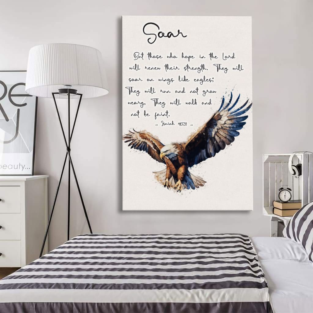 But Those Who Hope in the Lord Will Renew Their Strength, Isaiah 40:31, Wall Art Canvas