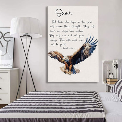 But Those Who Hope in the Lord Will Renew Their Strength, Isaiah 40:31, Wall Art Canvas