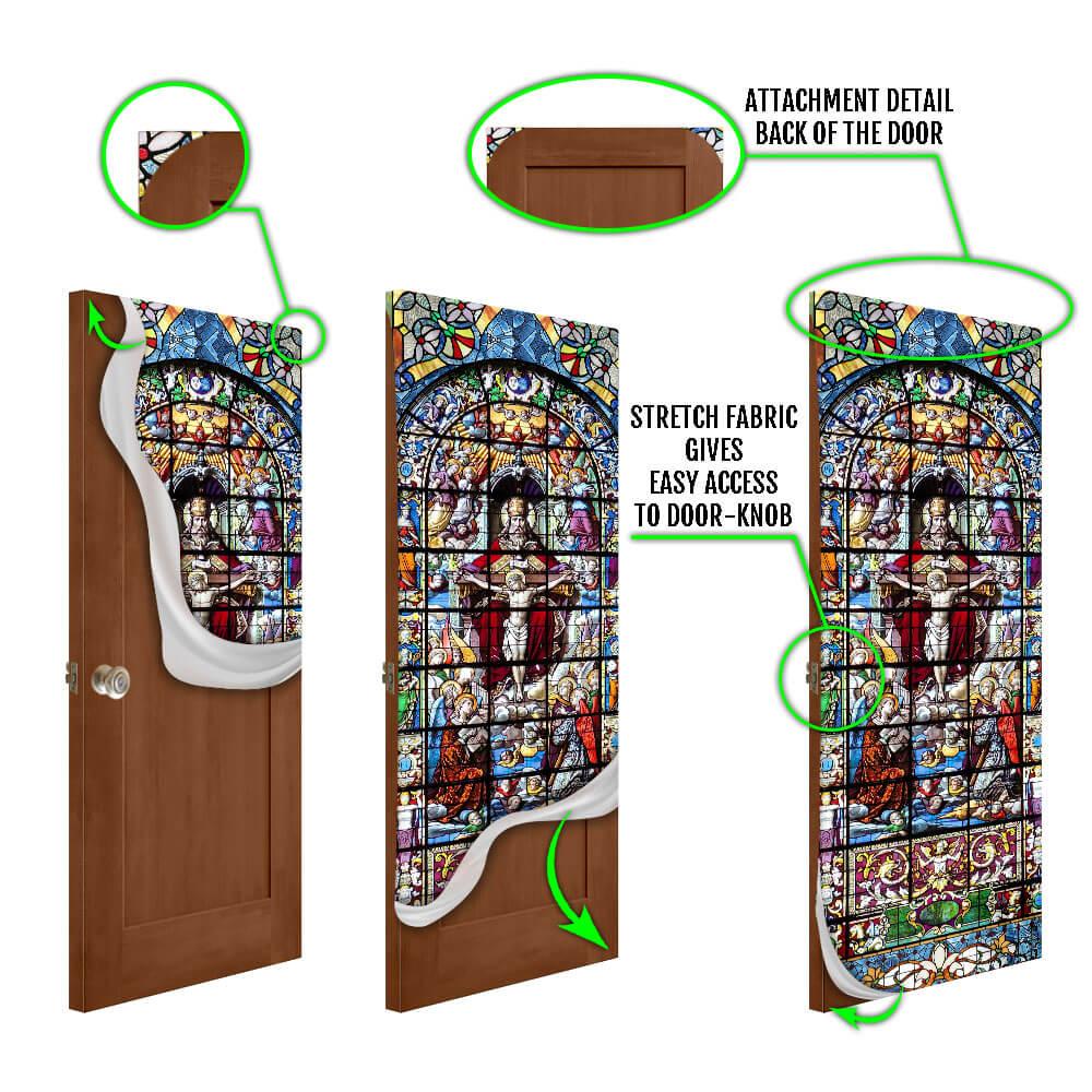 The Holy Trinity. Jesus Christ Door Cover