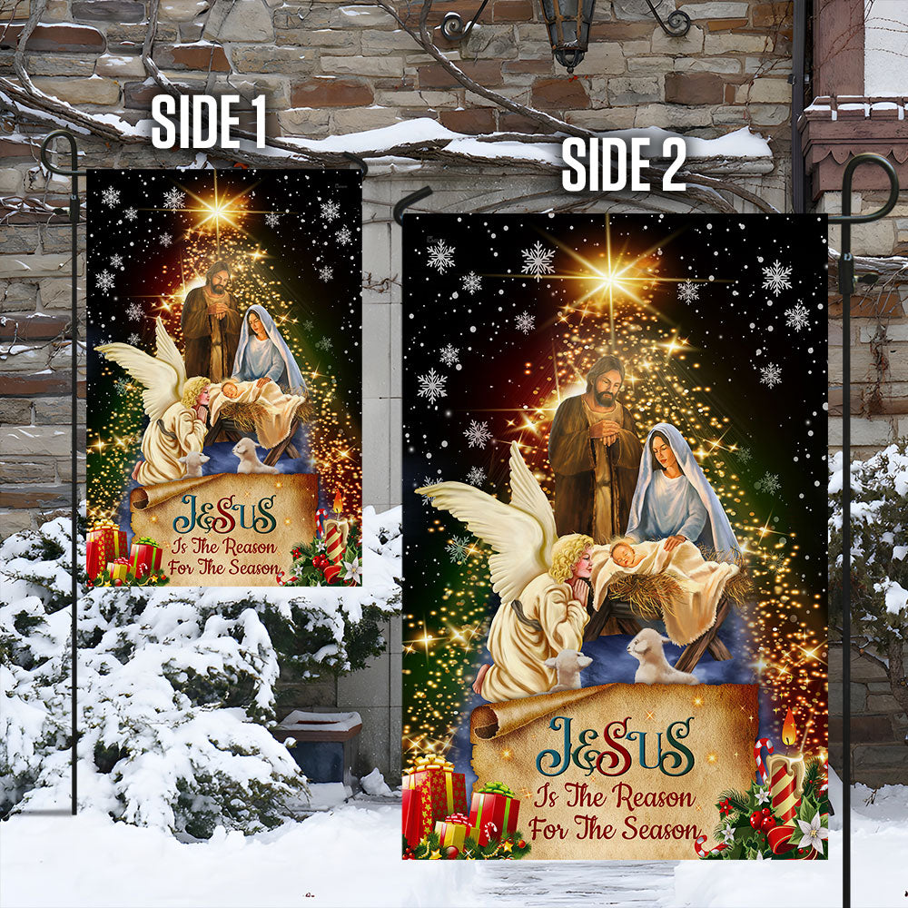 Jesus Christmas Flag Jesus Is The Reason For The Season Christmas Flag