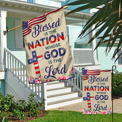 Flagwix American Flag - Blessed Is The Nation Whose  God Is The Lord Patriotic American Flag