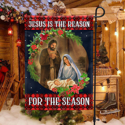 Jesus Christmas Flag Jesus Is The Reason For The Season Nativity Christmas Holy Family Flag
