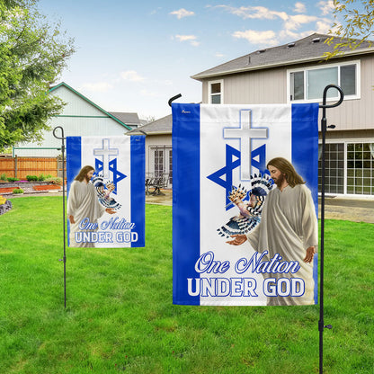 One Nation Under God Israel Jesus Christ Hoopoes Bird Flag