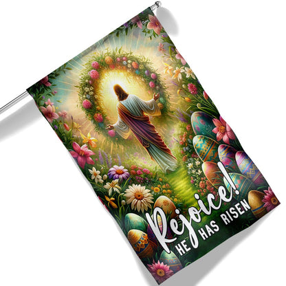 FLAGWIX  Jesus Easter Day He Has Risen Flag