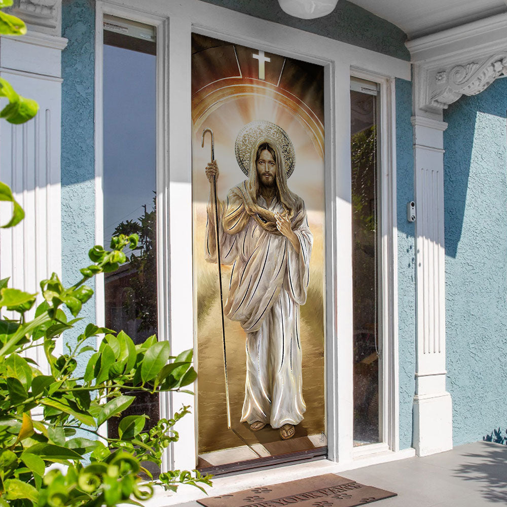 Jesus Light Shines Through Door - Door Cover