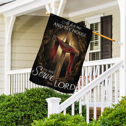 As For Me And My House We Will Serve The Lord.Christian Flag
