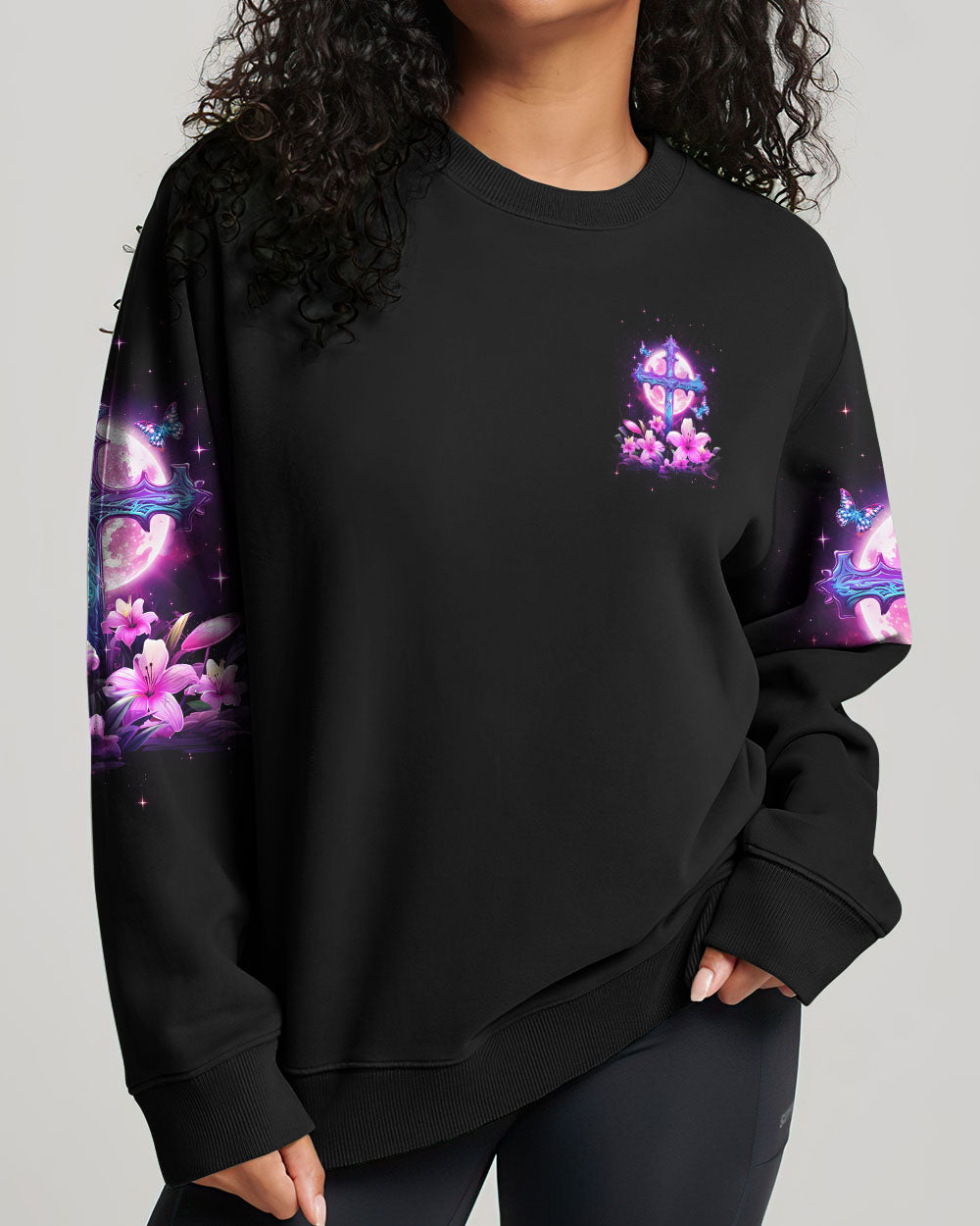 I Believe In God Women's All Over Print Sweatshirt