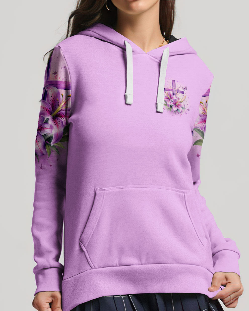 I Believe In God Women's All Over Print Hoodie 4