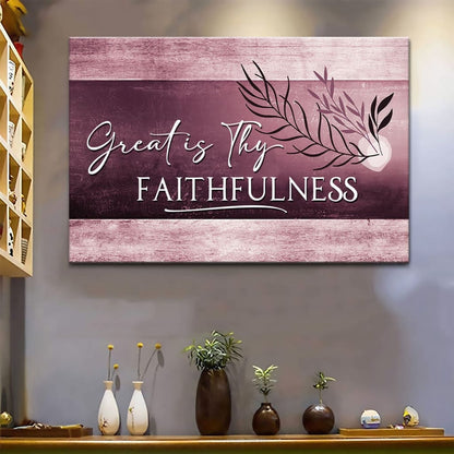 Christian Art: Great Is Thy Faithfulness Wall Art Canvas Print, Christian Wall Decor