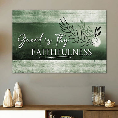 Christian Art: Great Is Thy Faithfulness Wall Art Canvas Print, Christian Wall Decor