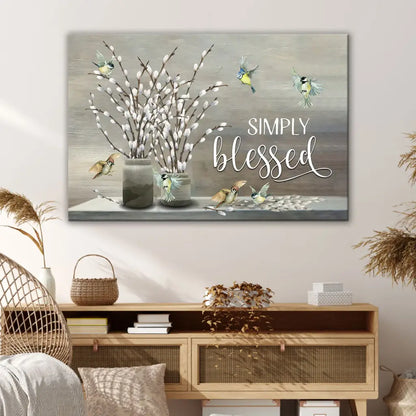 Simply Blessed Wall Art Canvas - Christian Wall Art