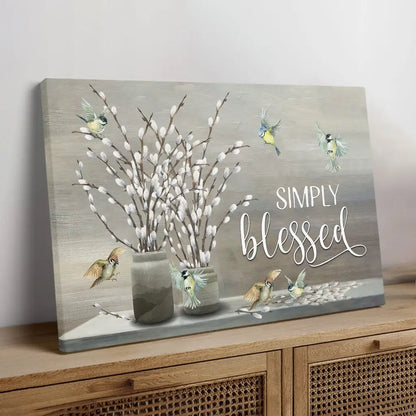 Simply Blessed Wall Art Canvas - Christian Wall Art