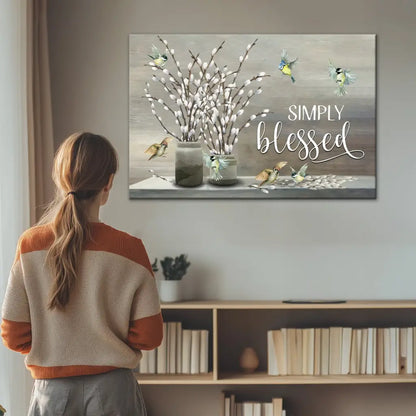 Simply Blessed Wall Art Canvas - Christian Wall Art