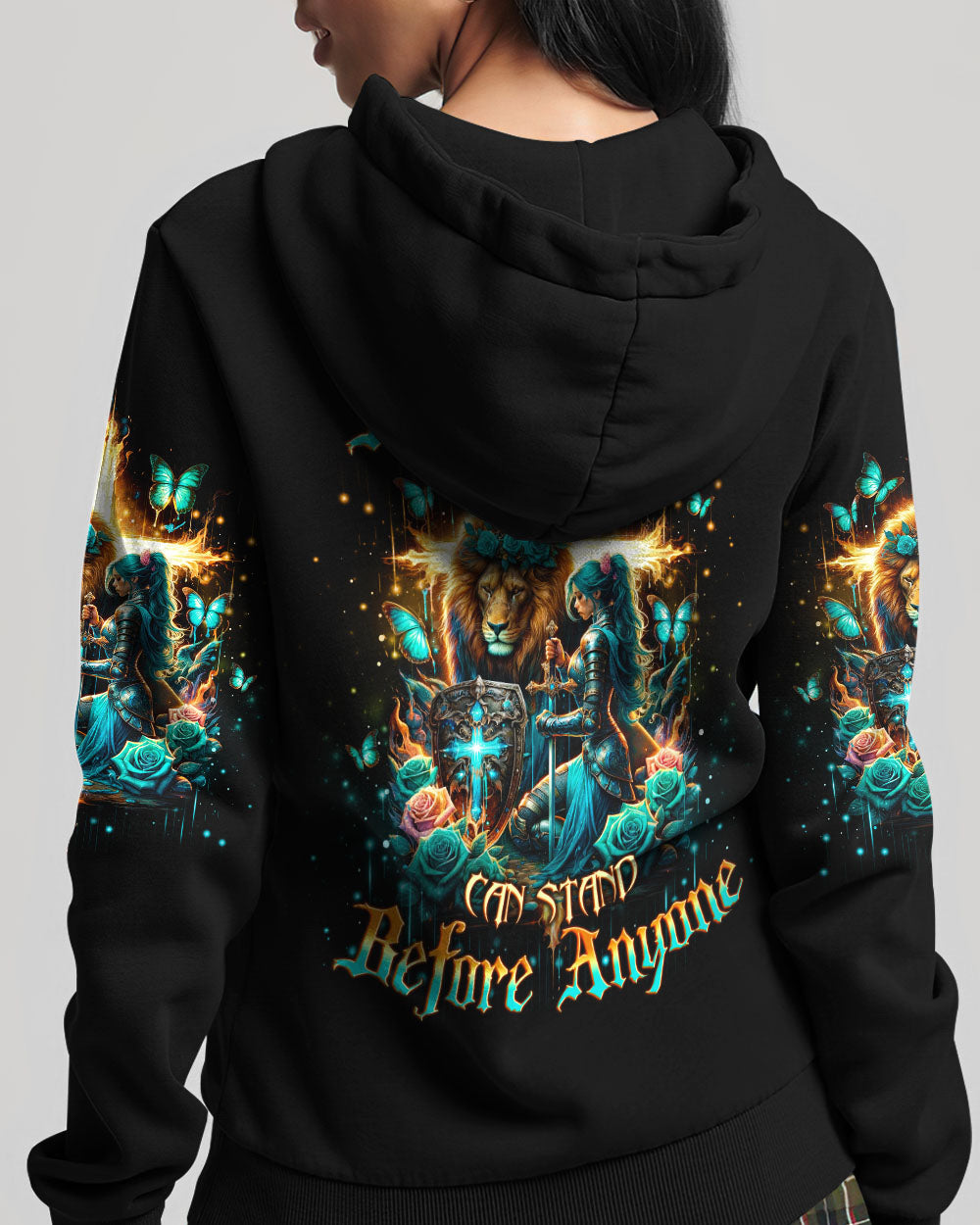 She Who Kneels Before God Lion Warrior Hoodie 3