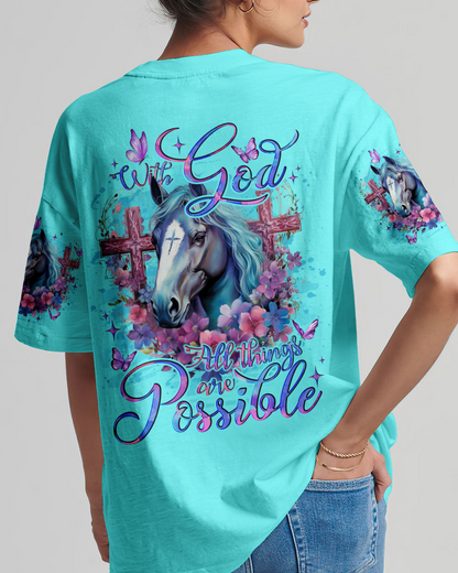 With God All Things Are Possible Horse T-Shirt 2