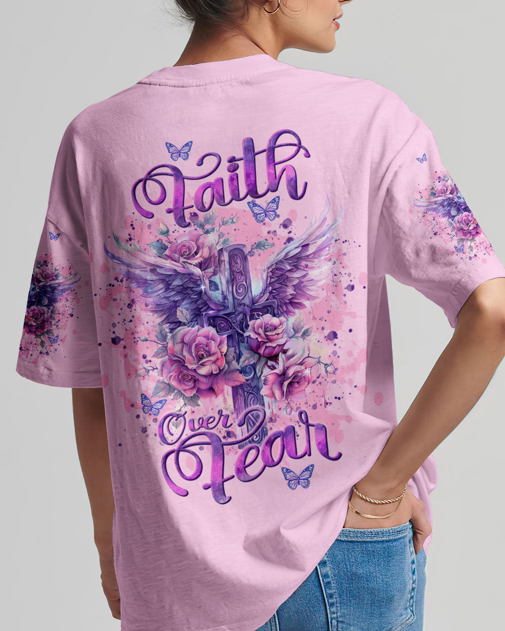 Faith Over Fear Cross Wings T-Shirt