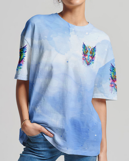 I Believe There Are Angels Among Us Cross Wings T-Shirt 1