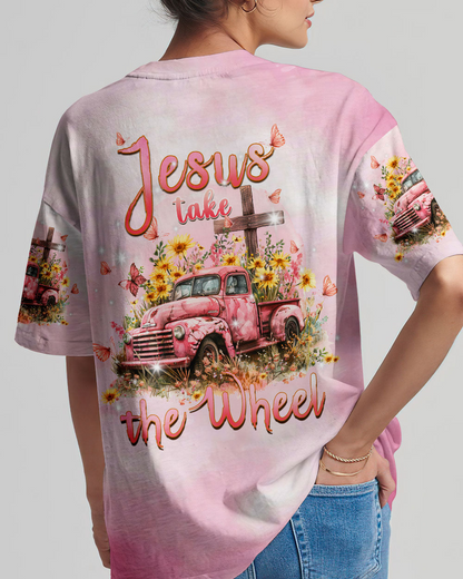 Jesus Take The Wheel Flower Truck T-Shirt 12