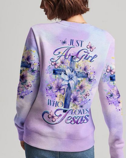 Just A Girl Who Loves Jesus Sweatshirt 1