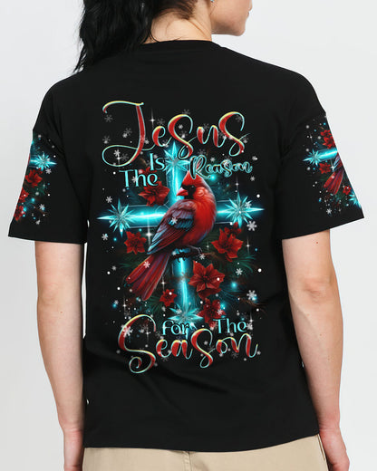 Jesus The Reason Cardinal Christmas Women's All Over Print Tshirt