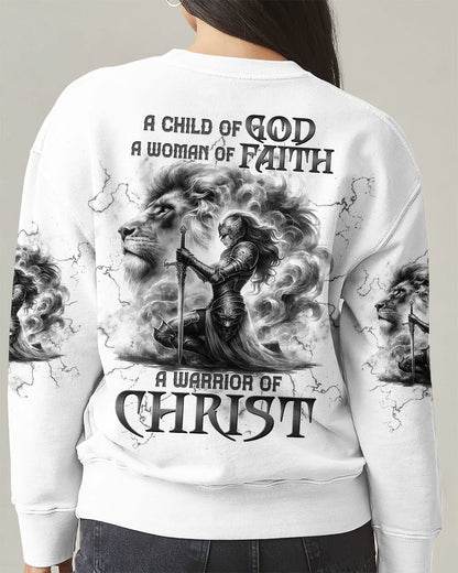 A Child Of God A Woman Of Faith Women's All Over Print Sweatshirt