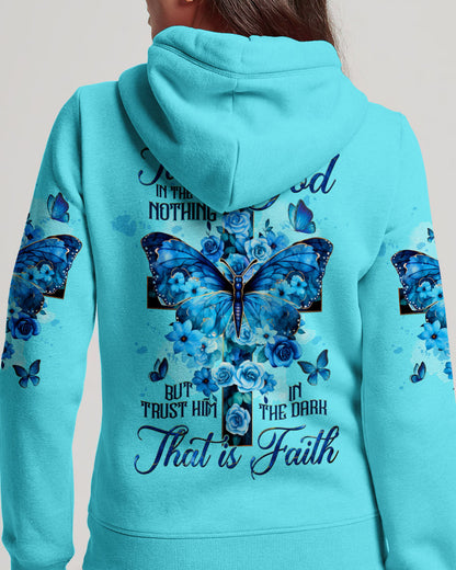 Trust Him In The Dark That Is Faith Women All Over Print Hoodie