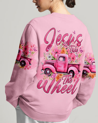 Jesus Take The Wheel Women's All Over Print Sweatshirt 4