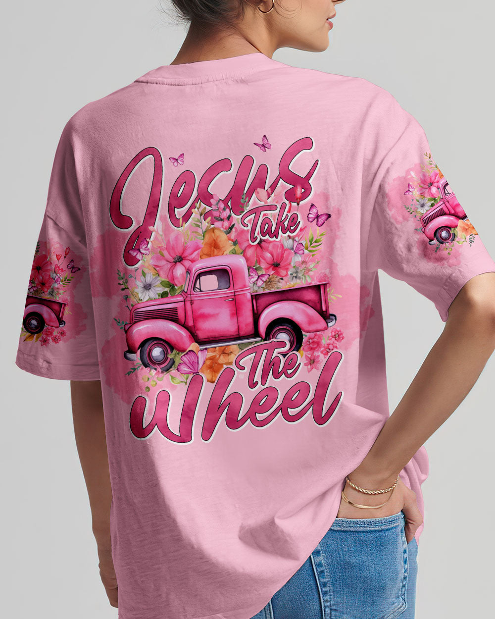 Jesus Take The Wheel Women's All Over Print Tshirt 4