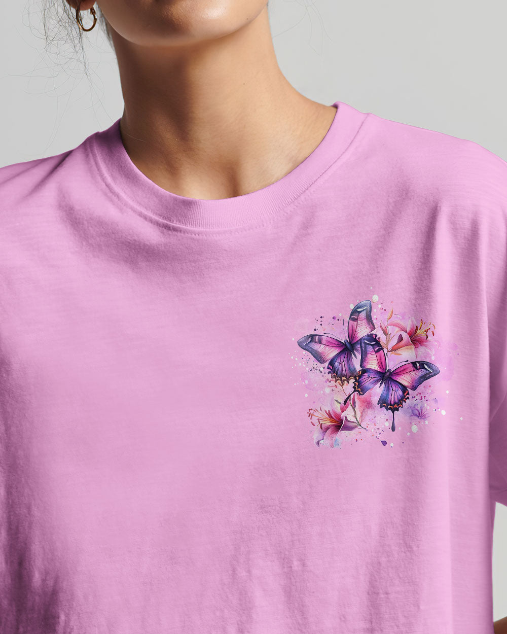 Blessed By God Loved By Jesus Butterflies T-Shirt