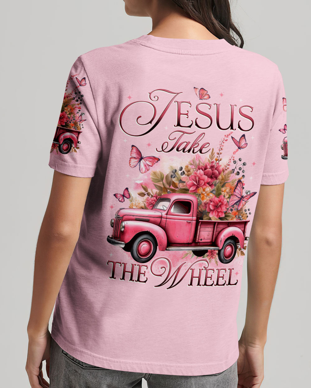 Jesus Take The Wheel Women's All Over Print Tshirt