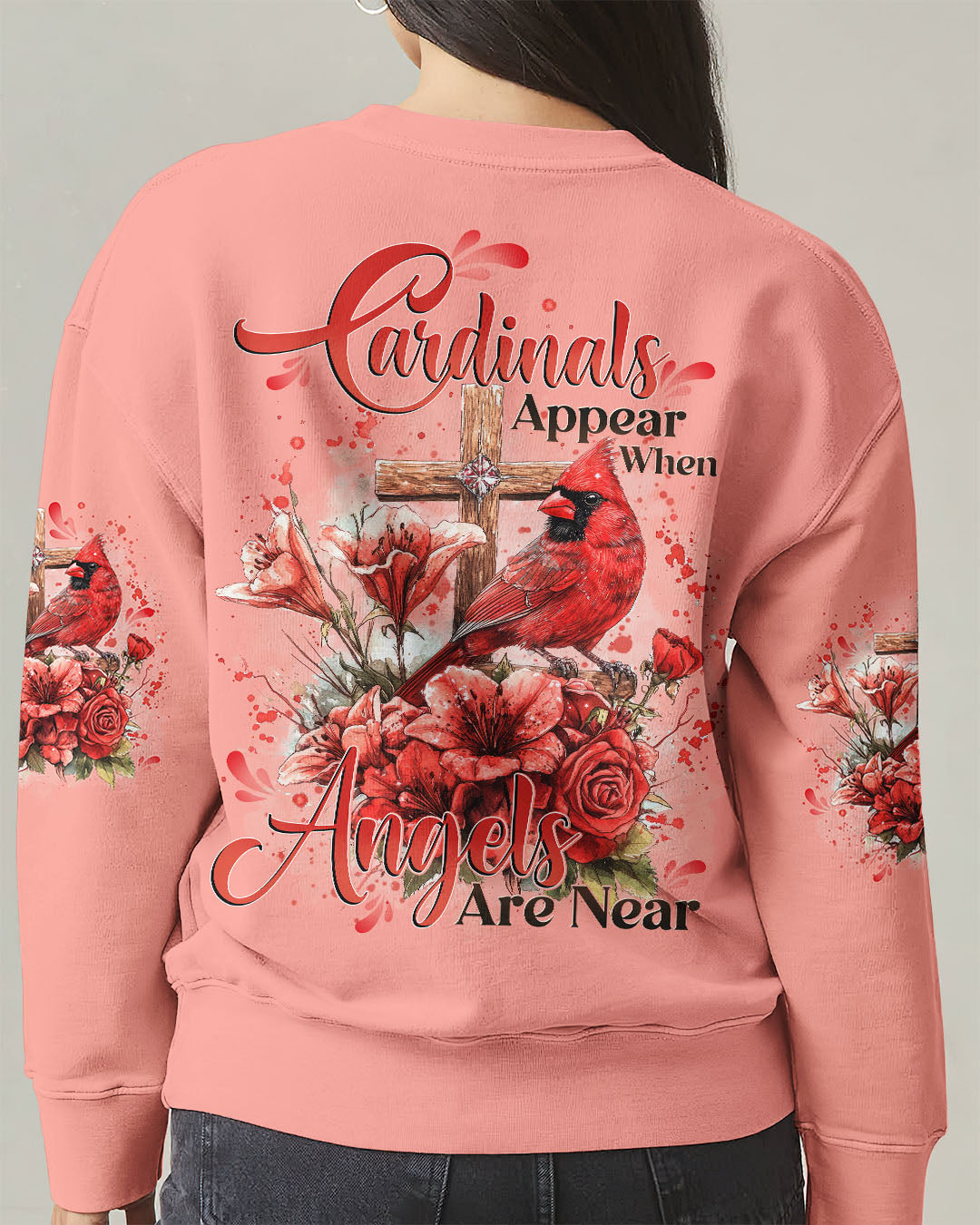 When Cardinals Appear Angels Are Near Women's Sweatshirt 2