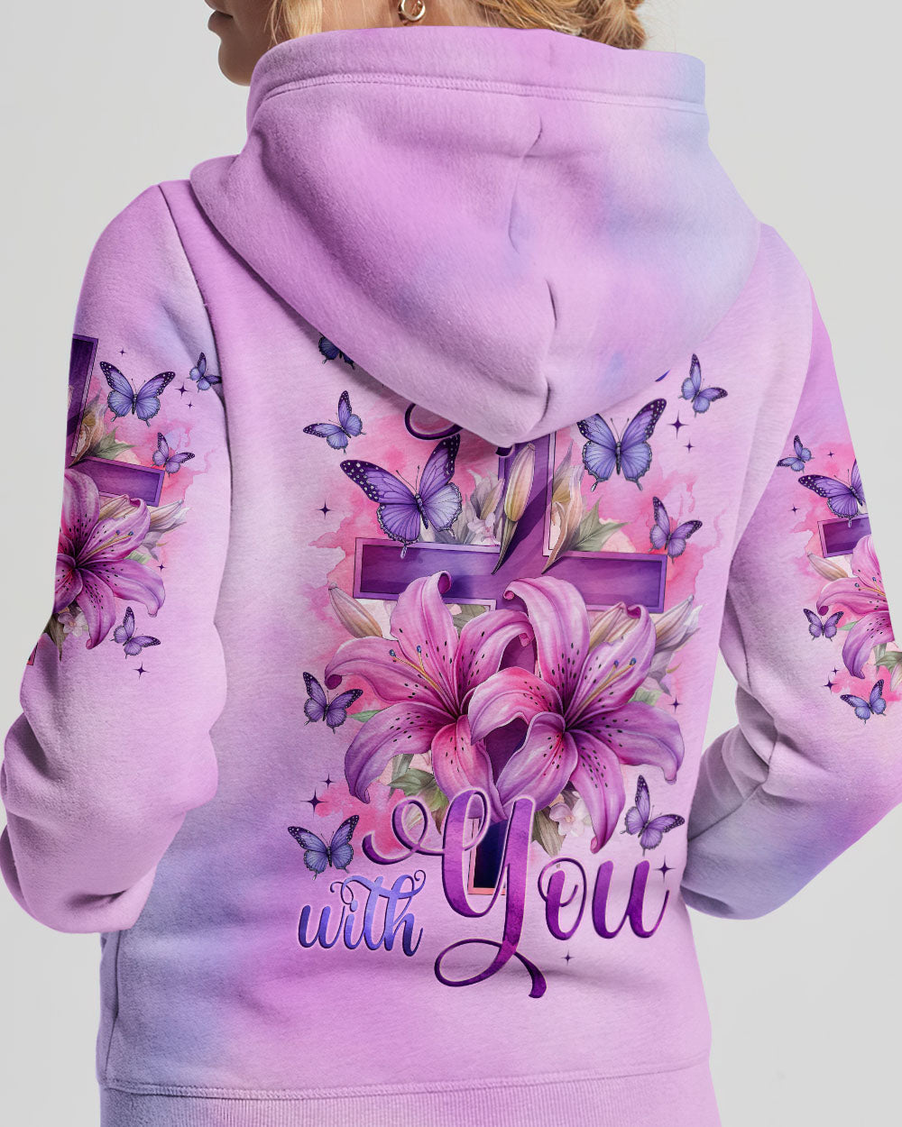 God Is With You Women's All Over Print Hoodie