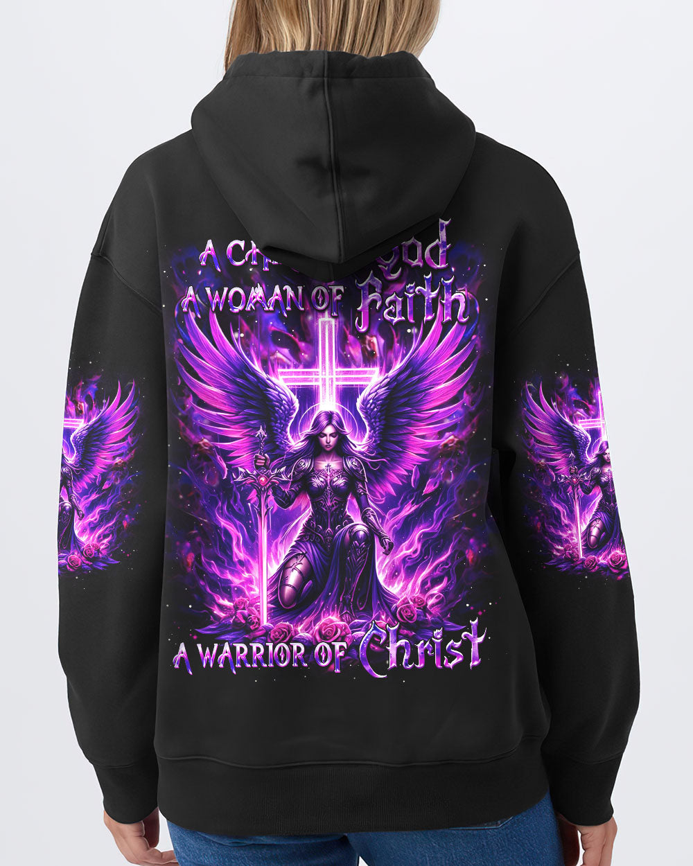 A Child Of God A Woman Of Faith Women's All Over Print Hoodie 1