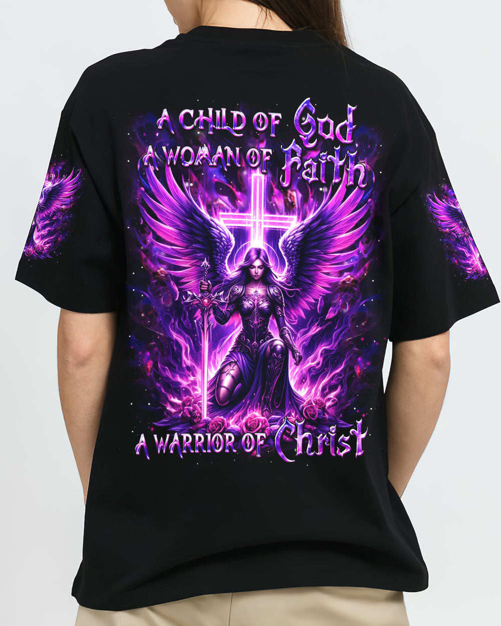 A Child Of God A Woman Of Faith Women's All Over Print T-shirt 1