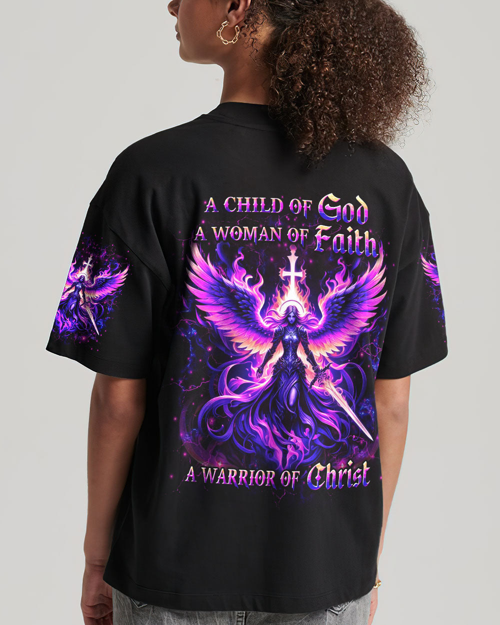 A Child Of God A Woman Of Faith Women's All Over Print T-shirt 2