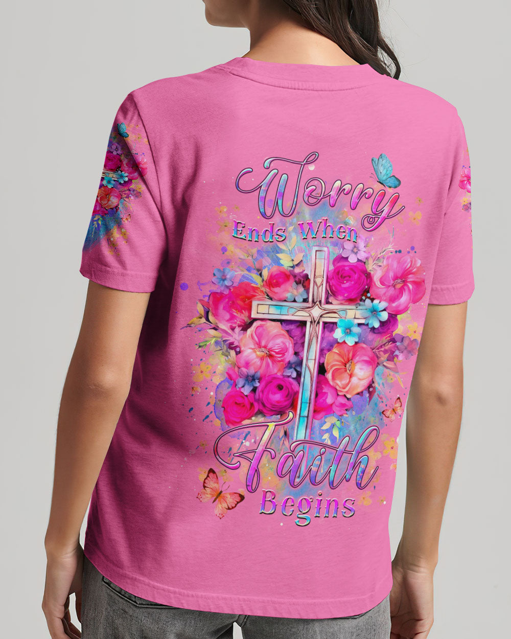 Worry Ends When Faith Begins T-Shirt