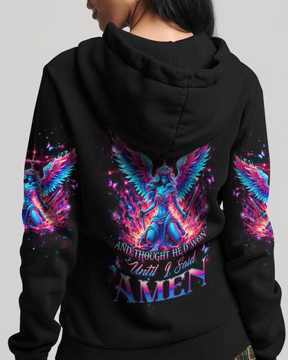 The Devil Saw Me With My Head Down Women's All Over Print Hoodie