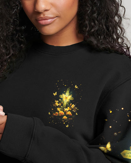 When God Steps In Miracles Happen Women's All Over Print Sweatshirt