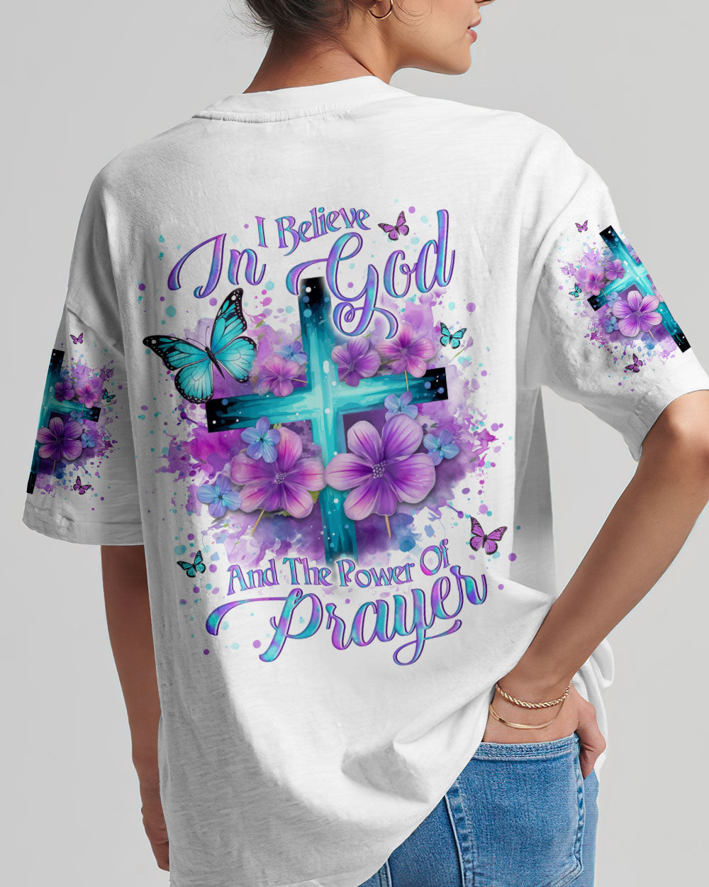 I Believe In God Women's All Over Print T-Shirt 3