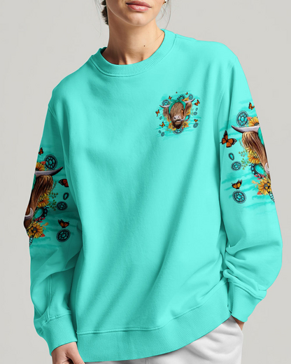 Living Life Somewhere Between Jesus Heifer Sweatshirt 1