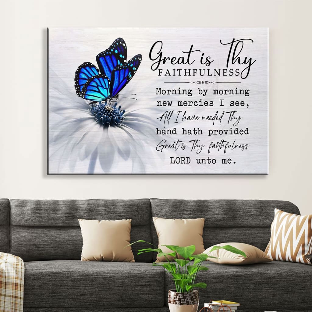 Christian Wall Art: Great Is Thy Faithfulness Wall Art Canvas