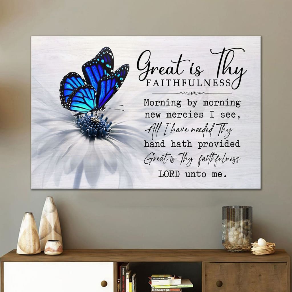 Christian Wall Art: Great Is Thy Faithfulness Wall Art Canvas