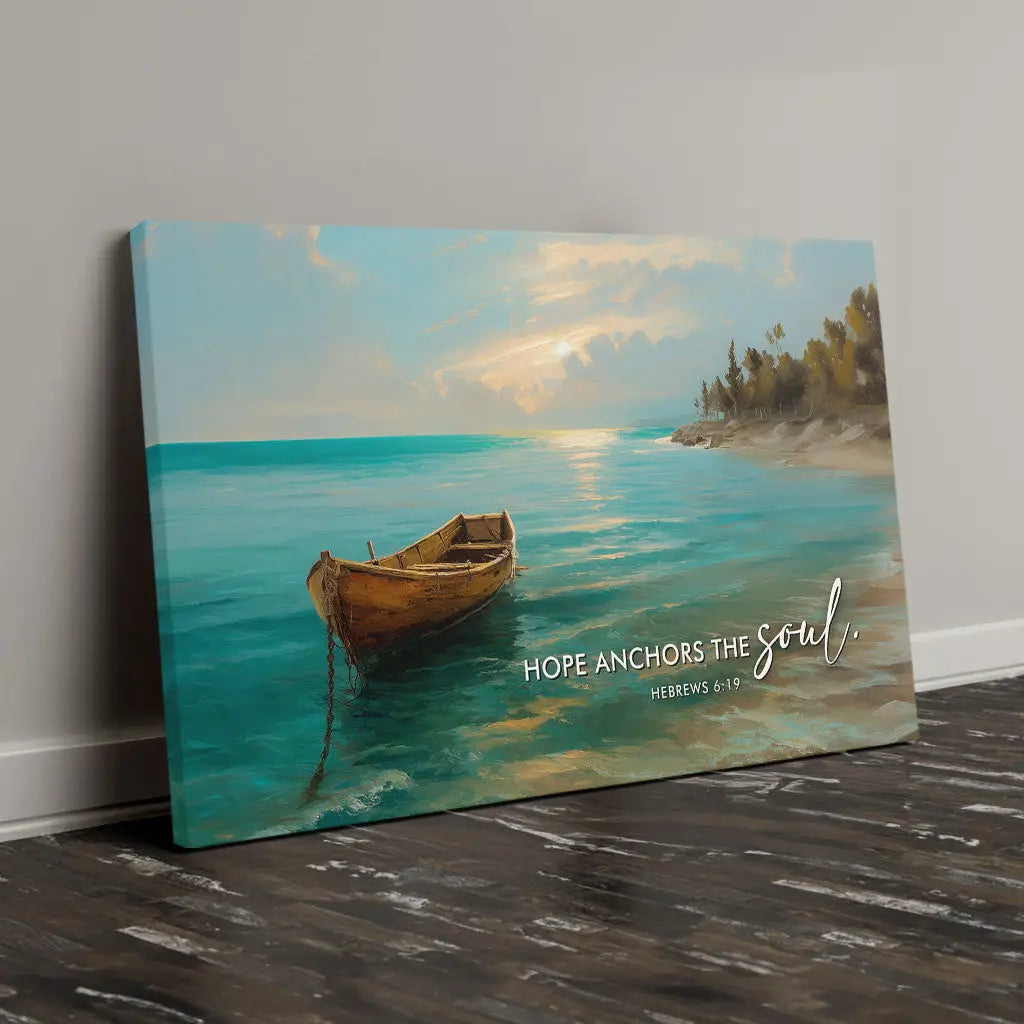 Hope Anchors The Soul Hebrews 6:19 Wall Art Canvas Print