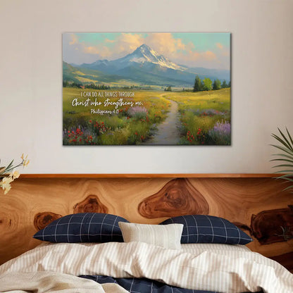 Philippians 4:13 I Can Do All Things Through Christ Wall Art Canvas