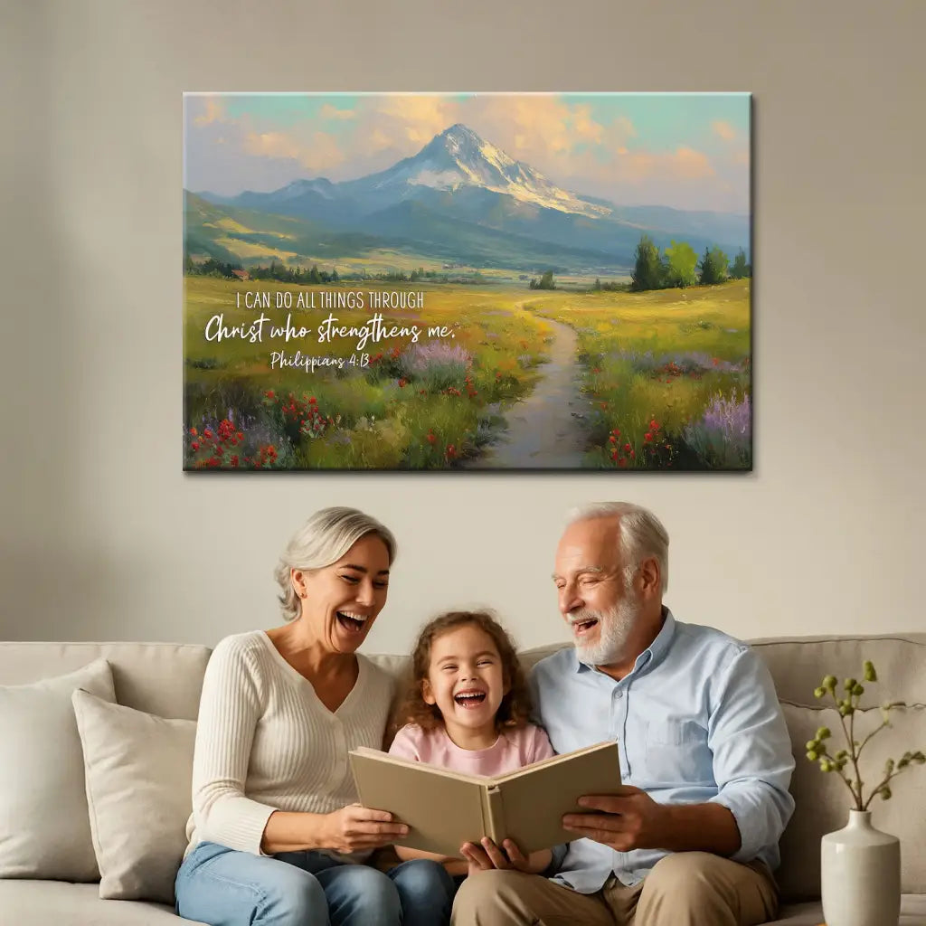 Philippians 4:13 I Can Do All Things Through Christ Wall Art Canvas