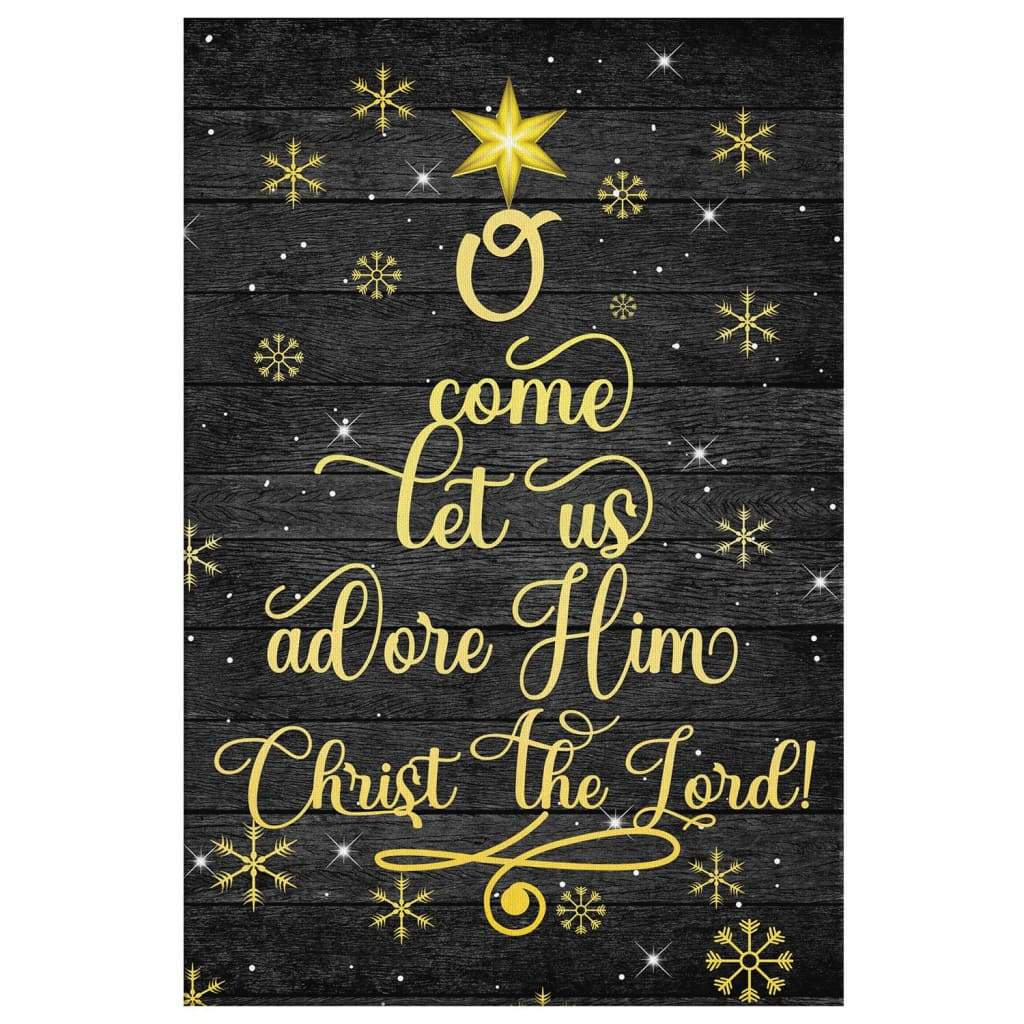 O Come Let Us Adore Him Christ The Lord Christmas Wall Art Canvas