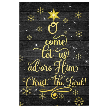 O Come Let Us Adore Him Christ The Lord Christmas Wall Art Canvas