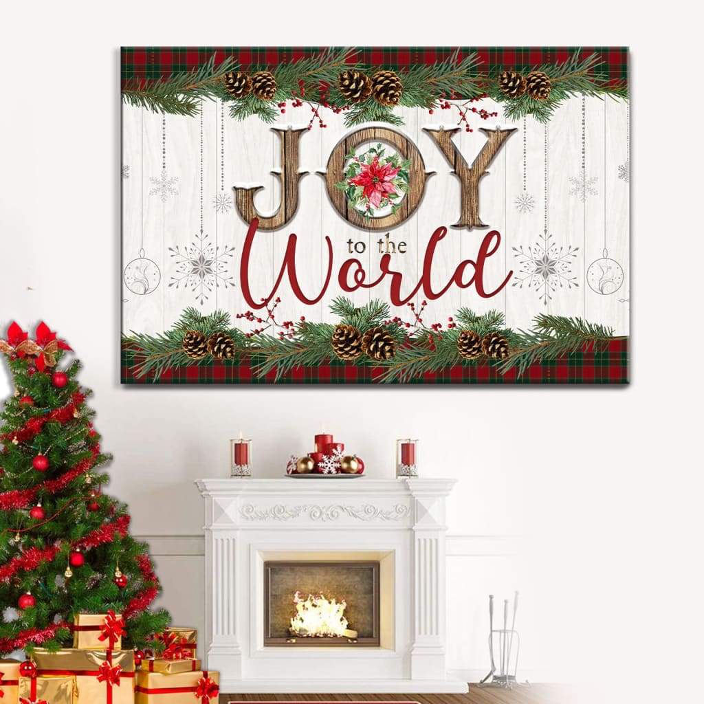 Christmas Wall Art: Joy To The World Canvas Print